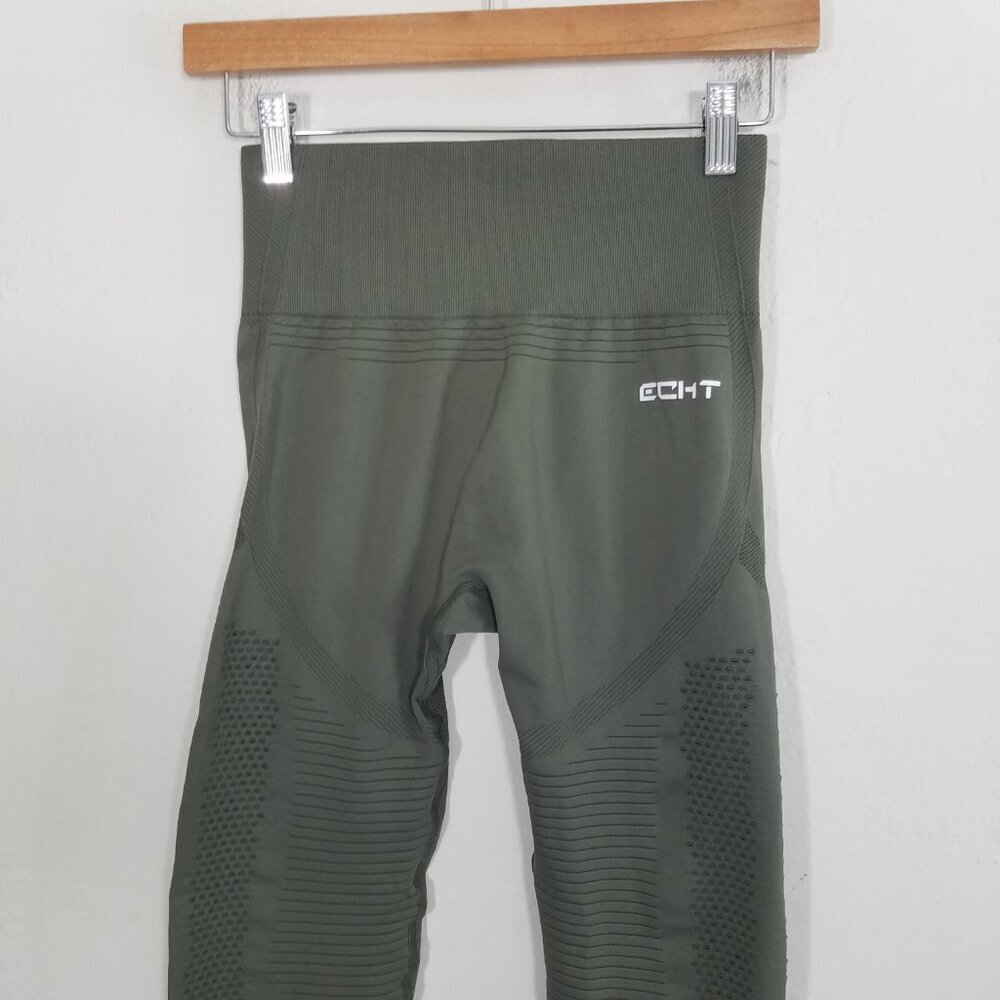 ECHT High Waist Mesh Legging Green - Picture 2 of 6